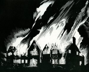 Alevler İçinde Sarılmış Ev by American School