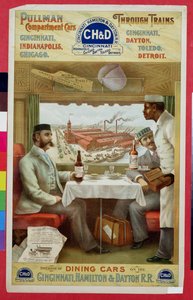 Cincinnati, Hamilton ve Dayton Demiryolundaki yemek arabalarının içi by American School