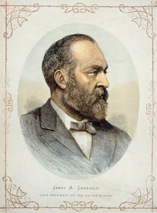 James A. Garfield (1831-81), daha sonra Amerika Birleşik Devletleri Başkanı (renkli taş) by American School
