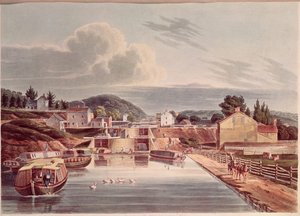 Erie ve Kuzey Kanalı Kavşağı, J. Hill tarafından oyulmuş, c.1830-32 by American School