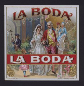 La Boda, puro etiketi (chromolitho) by American School