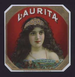 Laurita, puro etiketi (chromolitho) by American School