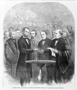 Lincoln, ikinci açılışında yemin ediyor, 4 Mart 1865, 1865