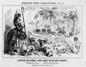 Küçük Bo-Peep ve aptal koyunu, TW Strong tarafından yayınlandı, New York, 1861