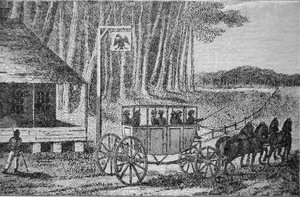 Posta Arabası, Isaac Weld (1774-1856) 1795 (gravür) tarafından 
