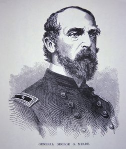 Tümgeneral George Meade (1815-72) (gravür) by American School