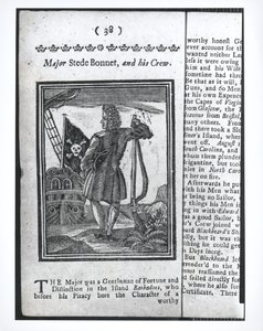 Binbaşı Stepe Bonnet, Sayfa 38'den Tüm En Kötü Ünlü Korsanlar ve Mürettebatlarının Tarihleri ve Yaşamları, Londra, 1725 by American School