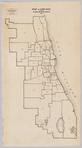 Ward Sınırlarını Gösteren Chicago Haritası by American School