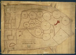 Yerli Kızılderili Toprakları Haritası, c.1721-25 (parşömen) by American School