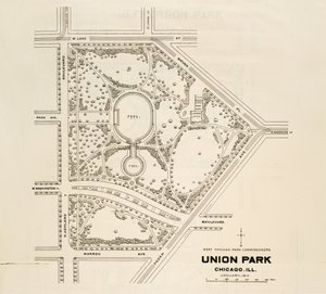 Union Park, Chicago, Illinois Haritası by American School