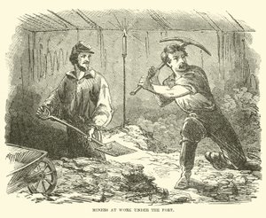 Kalenin altında çalışan madenciler, Haziran 1863 by American School