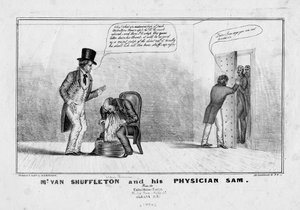 Bay van Shuffleton ve doktoru Sam, c.1836 by American School