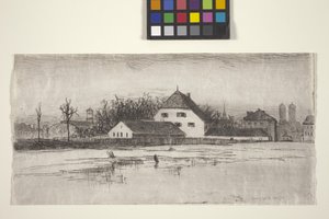 Marsfeld'den Münih (gravür) by American School