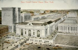New Grand Central Depot, New York, c.1905 (renkli taş) by American School