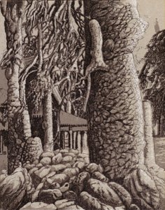 Niagara Şelalesi: Parkta kış harikaları (litho) by American School