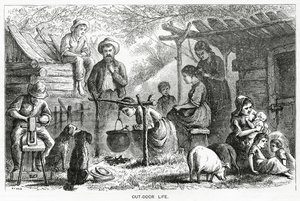 Dışarıda Yaşam, uzun metrajlı bir hikaye için örnekleme, A Community of Outcasts, Appletons Journal, 23 Mart 1872 by American School