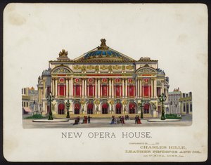 Palais Garnier opera binası, Paris, Fransa (chromolitho) by American School