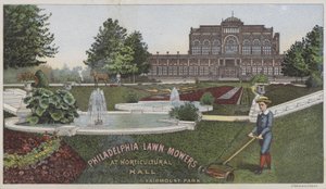 Bahçıvanlık Salonunda Philadelphia Çim Biçme Makineleri (chromolitho) by American School