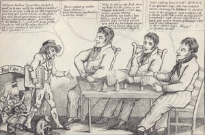1812 Savaşı Arifesinde Siyasi Karikatür, c.1812 (lito) by American School