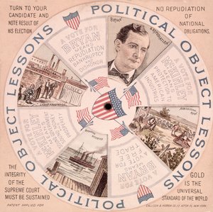 Politik Nesne Dersleri, William McKinley (1843-1901) için Amerikan Başkanlık kampanya afişi, c.1897