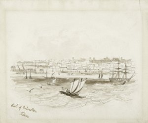 Galveston Limanı, Teksas, 1800