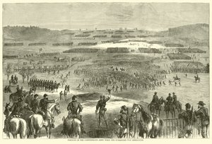 Teslimiyet ilan edildiğinde Konfederasyon Ordusunun konumu, Nisan 1865 by American School
