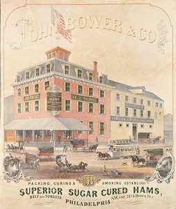 Poster reklam John Bower & Co. Üstün Şekerli Jambonlar