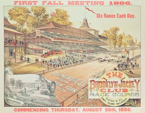 Brooklyn Jokey Kulübü Yarış Pisti, 1886 reklam afişi