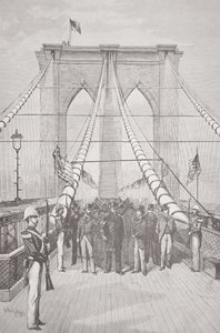 Başkan Chester A. Arthur, yeni Brooklyn Köprüsü