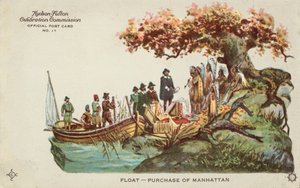 Manhattan satın alımı (renkli lito) by American School