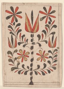 Liyakat Ödülü (Belohnung), Fraktur Tablosu (kağıt üzerinde wc ile kalem & mürekkep) by American School