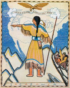 Lewis ve Clark Keşif Gezisinde Sacajawea by American School