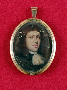Samuel Parris, c.1685 (kart üzerinde yağlı boya) by American School