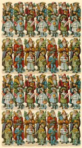 Çocuklarla Noel Baba, figürler sayfası by American School