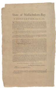 Massachusetts Eyaleti Konvansiyonu, Eyalet Anayasası, 16 Haziran 1780 by American School