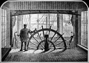 Tekerlek yuvasındaki vapur pilotu, 1870 dolayları (gravür) by American School