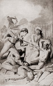 1832'deki Quallah Battoo Muharebesi, 'Ülkemizin Tarihi'nden, 1905'te yayınlandı (litho) by American School