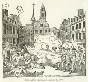 Boston Katliamı, 5 Mart 1770 by American School