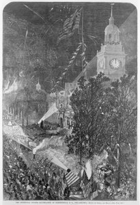 The Centennial Four: Illumination of Independence Hall, Philadelphia, 