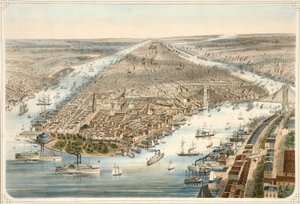 New York Şehri, pub. 1876 by American School