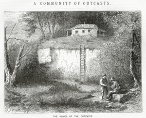 The Homes of the Outcasts, uzun metrajlı bir hikaye için örnekleme, A Community of Outcasts, Appletons Journal, 23 Mart 1872 by American School