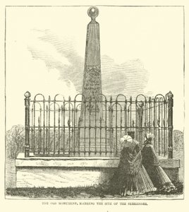 Eski Anıt, teslim olma yerini işaretler, Temmuz 1863 by American School
