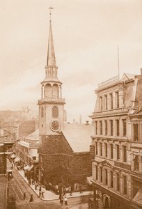The Old South Meeting House, Boston (fotogravür) by American School