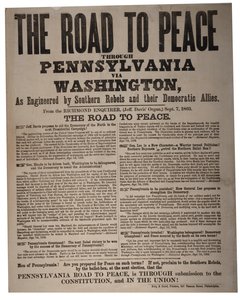 Güney İsyancılar ve Demokratik Müttefikleri King & Baird (1839-1876) Tarafından Tasarlanan Olarak Washington aracılığıyla Pennsylvania aracılığıyla Barışa Giden Yol, 7 Eylül 1863