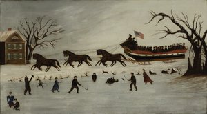Suffragettes Kızakla Biniyor, 1870-90 by American School