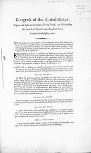 Amerika Birleşik Devletleri Haklar Bildirgesi, 1789