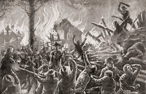 Kansas'taki iç savaş, diğer adıyla Kanayan Kansas, Kanlı Kansas veya Sınır Savaşı, 'Ülkemizin Tarihi'nden, 1905'te yayınlandı (litho) by American School
