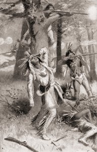 Thames Savaşı sırasında Tecumseh'in ölümü, 5 Ekim by American School