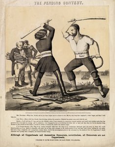 Oliver Evans Woods tarafından yayınlanan bekleyen yarışma: Herline & Hensel Lith., Philadelphia, 1863