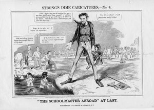 Sonunda yurtdışındaki okul müdürü : Strongs dime karikatürleri, hayır. 4, T.W. Güçlü, New York, 1861 by American School